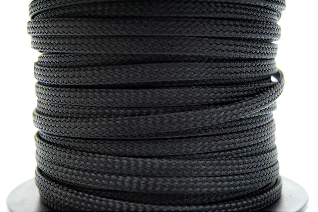 Audiopipe ISBR6M100BK Installation Solution Expandable Braided Sleeve Black 1/4