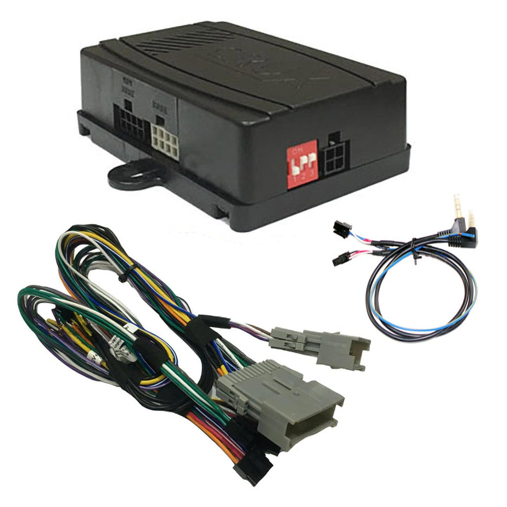 CRUX SWRGM-48 radio replacement interface retains Steering Wheel Control functionality and factory Chime features on select GM Class II vehicles with Bose Amplified & Non-Amplified Systems (2002-2013)