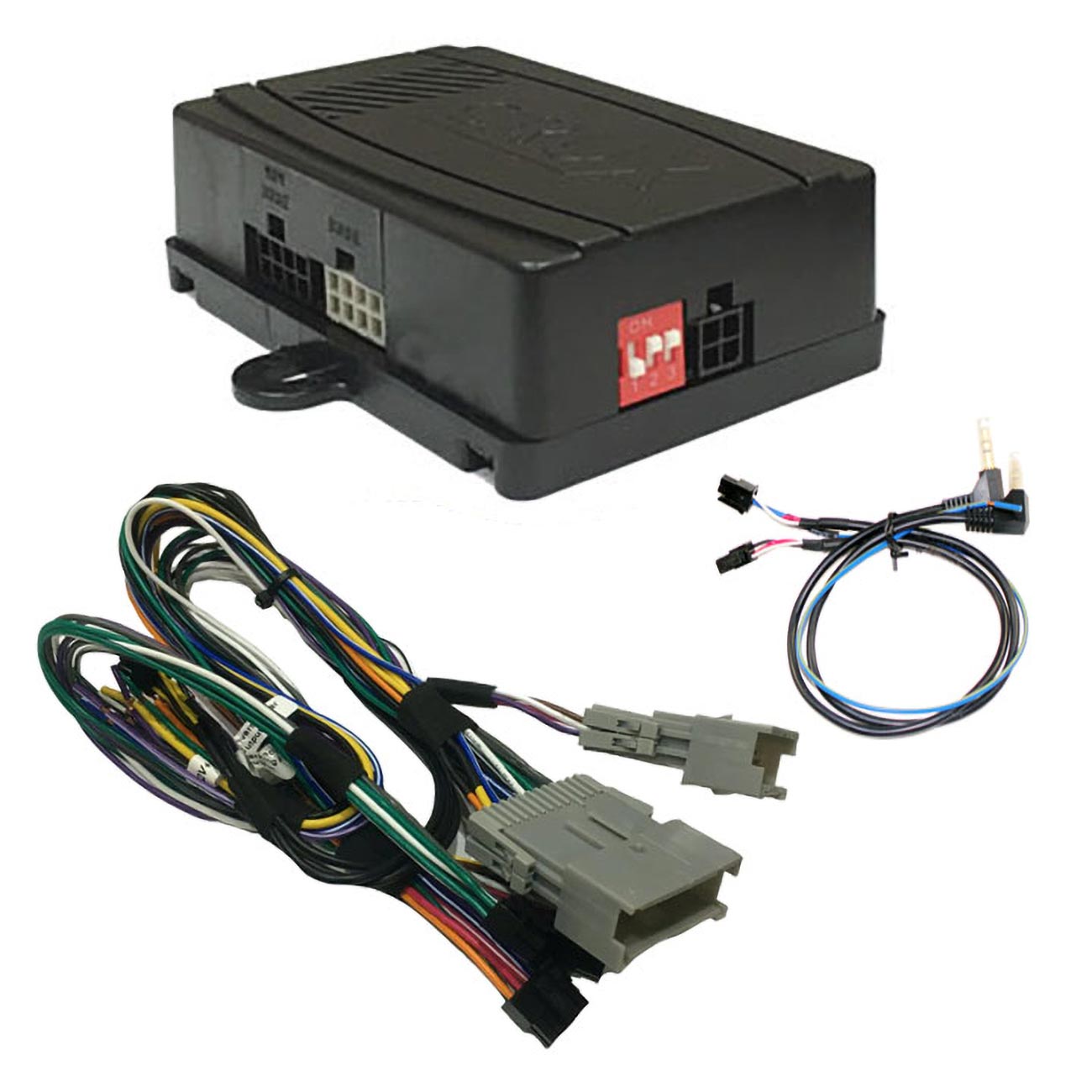 CRUX SWRGM-48 radio replacement interface retains Steering Wheel Control functionality and factory Chime features on select GM Class II vehicles with Bose Amplified & Non-Amplified Systems (2002-2013)