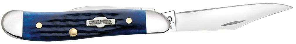 Case WR XX Pocket Knife Navy Blue Bone Peanut Item #2802 - (6220 SS) - Length Closed: 2 7/8 Inches