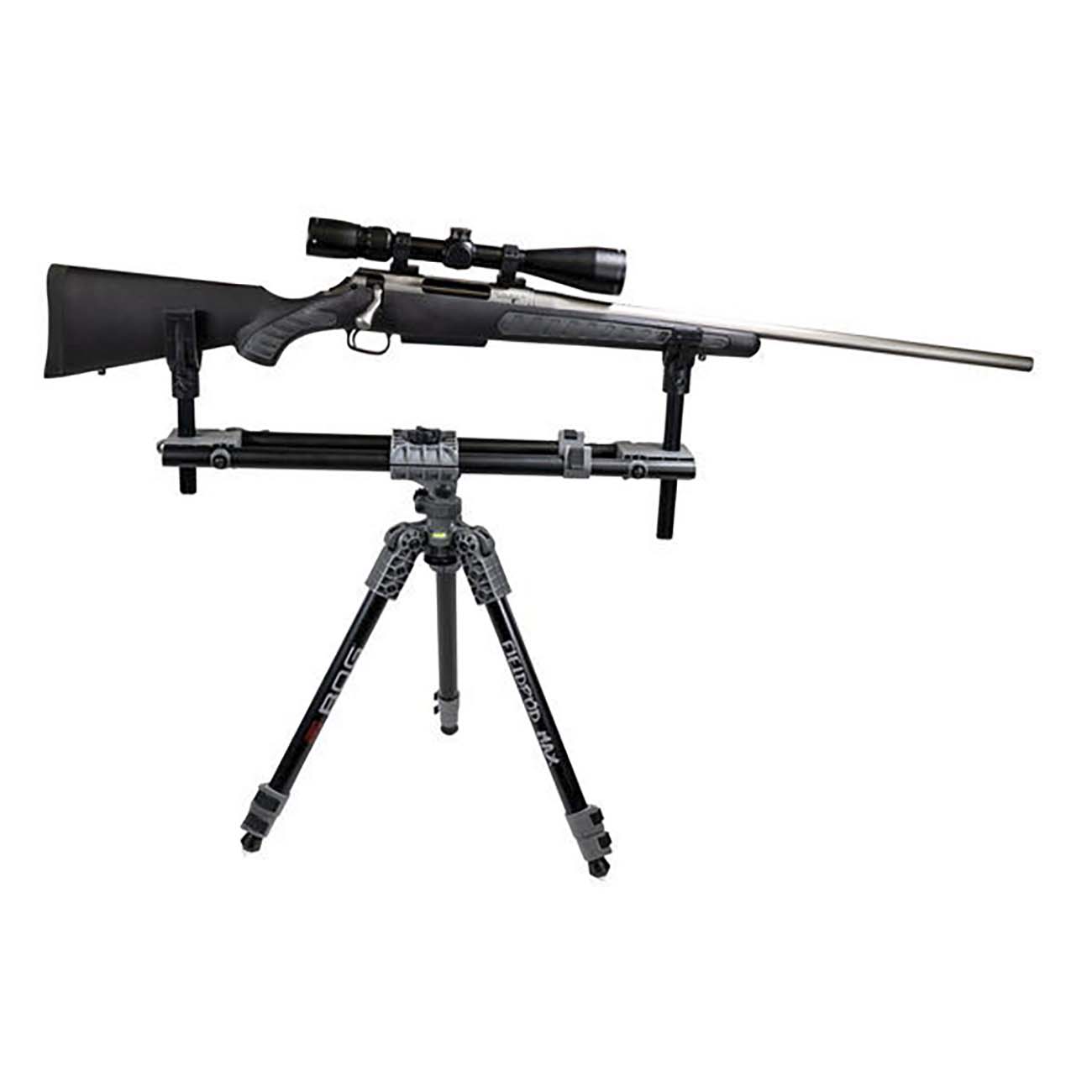 BOG FieldPod Max Hunting Rest with Maximum Shooting Stability, Bubble Level, Tension Knobs, Non-Marring Hands-Free Gun Rest, Adjustable Legs, and Screw Out Spikes for Hunting, Shooting, and Outdoors