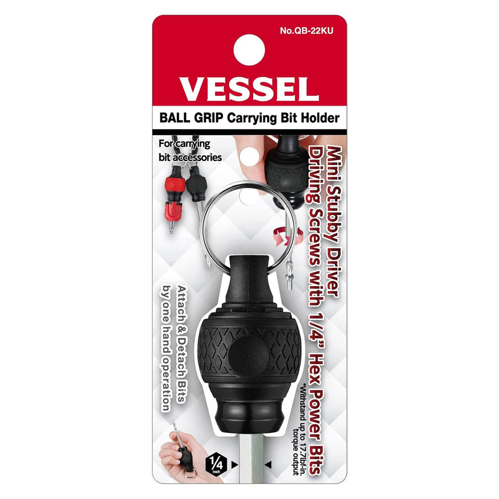 VESSEL - BALL GRIP Carrying Bit Holder No.QB-22KU