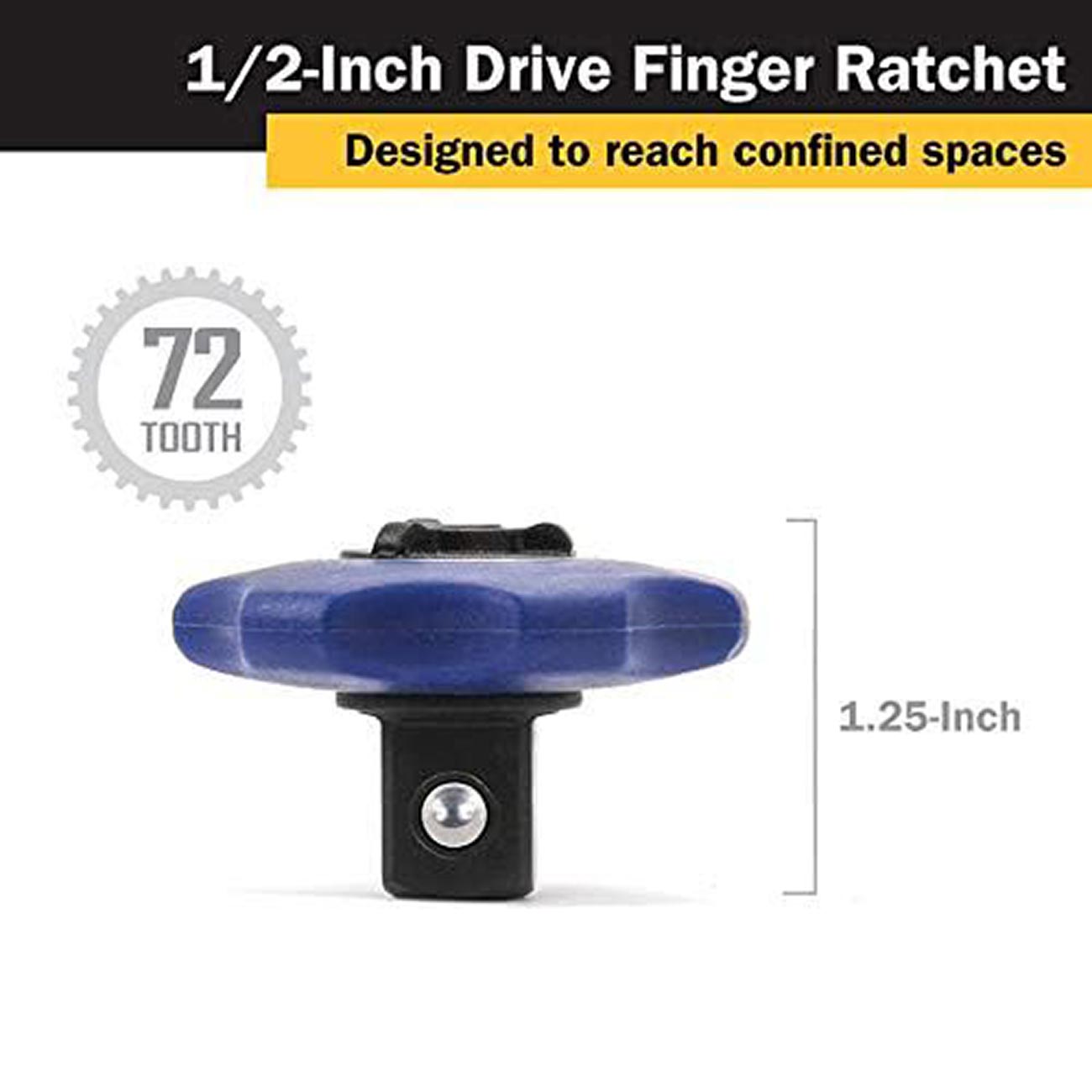 Titan 12092 1/2-Inch Drive 72-Tooth Finger Ratchet