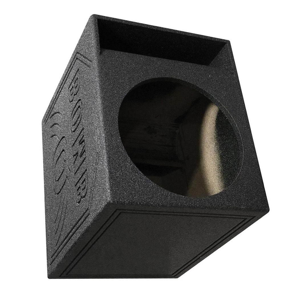 QPower QBOMB15HP Single 15 Inch 32 Hertz Frequency Vented Side Ported Speaker Round Box Enclosure with Spring Loaded Terminal