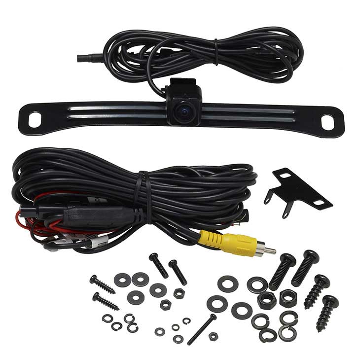 Audiovox ACA800 License Plate Frame Rearview Camera – Backup Camera with Parking Lines & Dual Mount, IP67 Waterproof