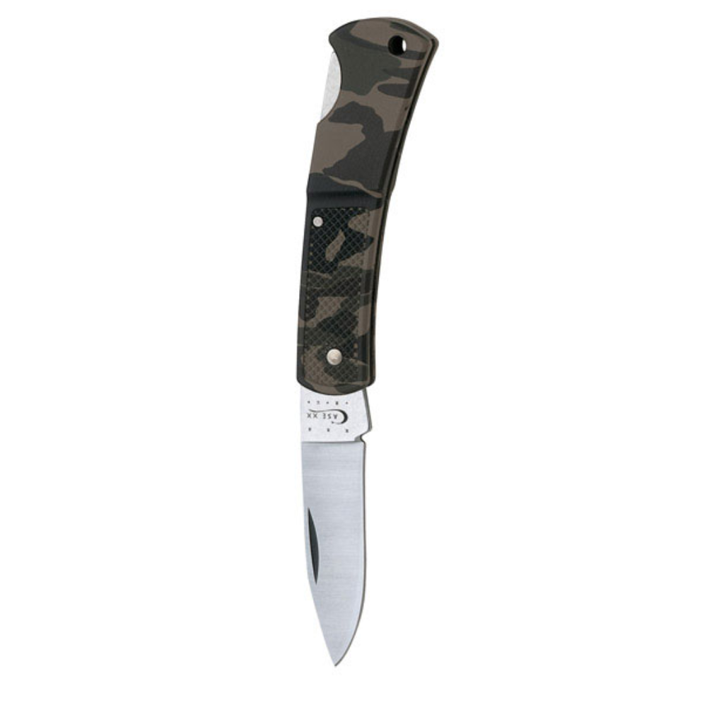 Case WR XX Pocket Knife Caliber Small Camo Lockback Item #662 - (Lt1225 L SS) - Length Closed: 3 Inches