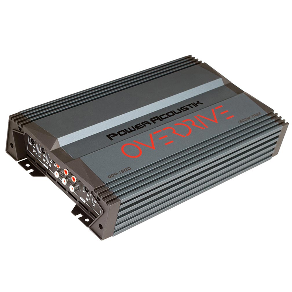 Power Acoustik OD41300 4-Channel Class A/B Car Amplifier – 640W RMS / 1300W Max, Full-Range Amp