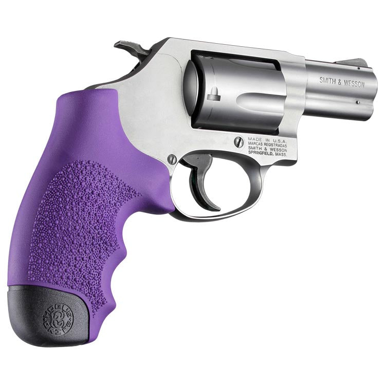 Hogue 60006 Rubber Grip for S&W, J Frame Round Butt, Monogrip, Purple