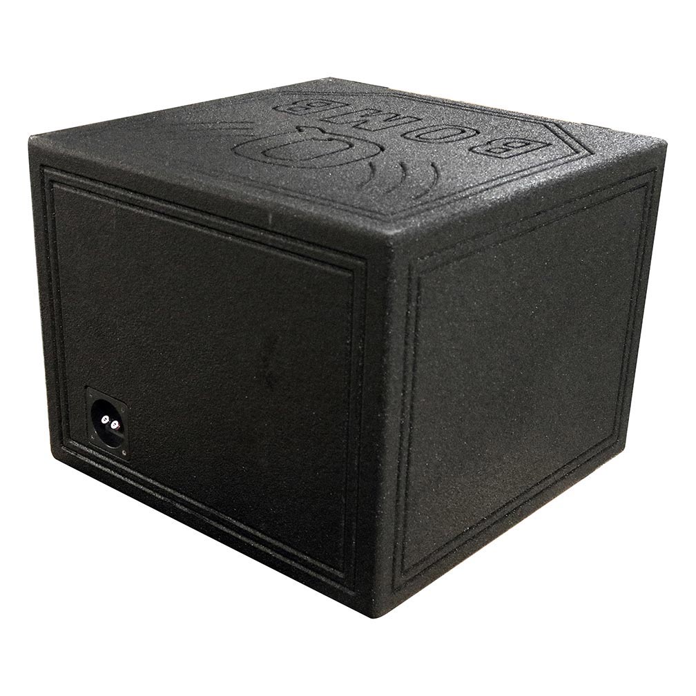 QPower QBOMB15HP Single 15 Inch 32 Hertz Frequency Vented Side Ported Speaker Round Box Enclosure with Spring Loaded Terminal