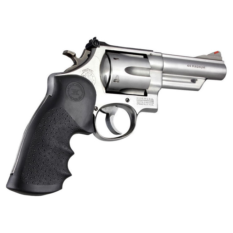 Hogue OverMolded Rubber Monogrip for S&W N Frame, Square Butt Revolver Grip, Black - 29000
