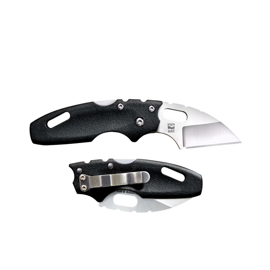 Cold Steel Mini Tuff Lite 2" 4034SS Sheepsfoot Razor-Sharp Blade 3" Griv-Ex Black Handle Everyday Carry Pocket Folding Knife