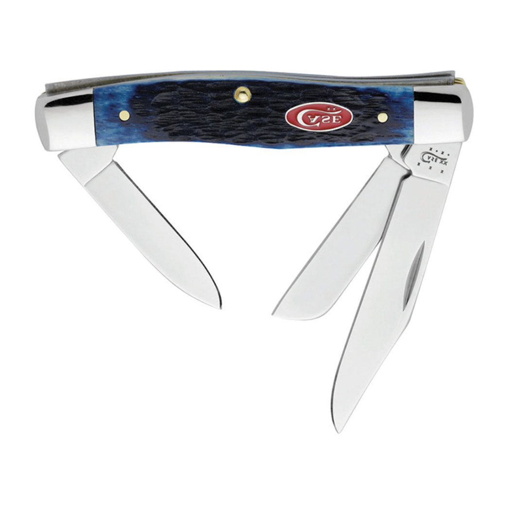 W. R. Case & Sons Medium Stockman Pocket Knife CASE7049 – Amber Bone Peach Seed Jig, 3-Blade Tru-Sharp Stainless Steel Folding EDC Knife