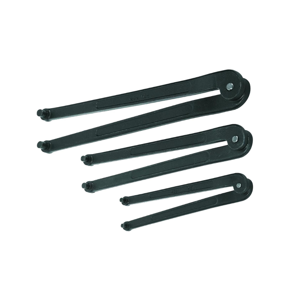 Williams JHWWS-483 3-Piece Adjustable Face Spanner Wrench Set, Ideal for Adjusting Collars, Lock Nut Rings, and Bearings