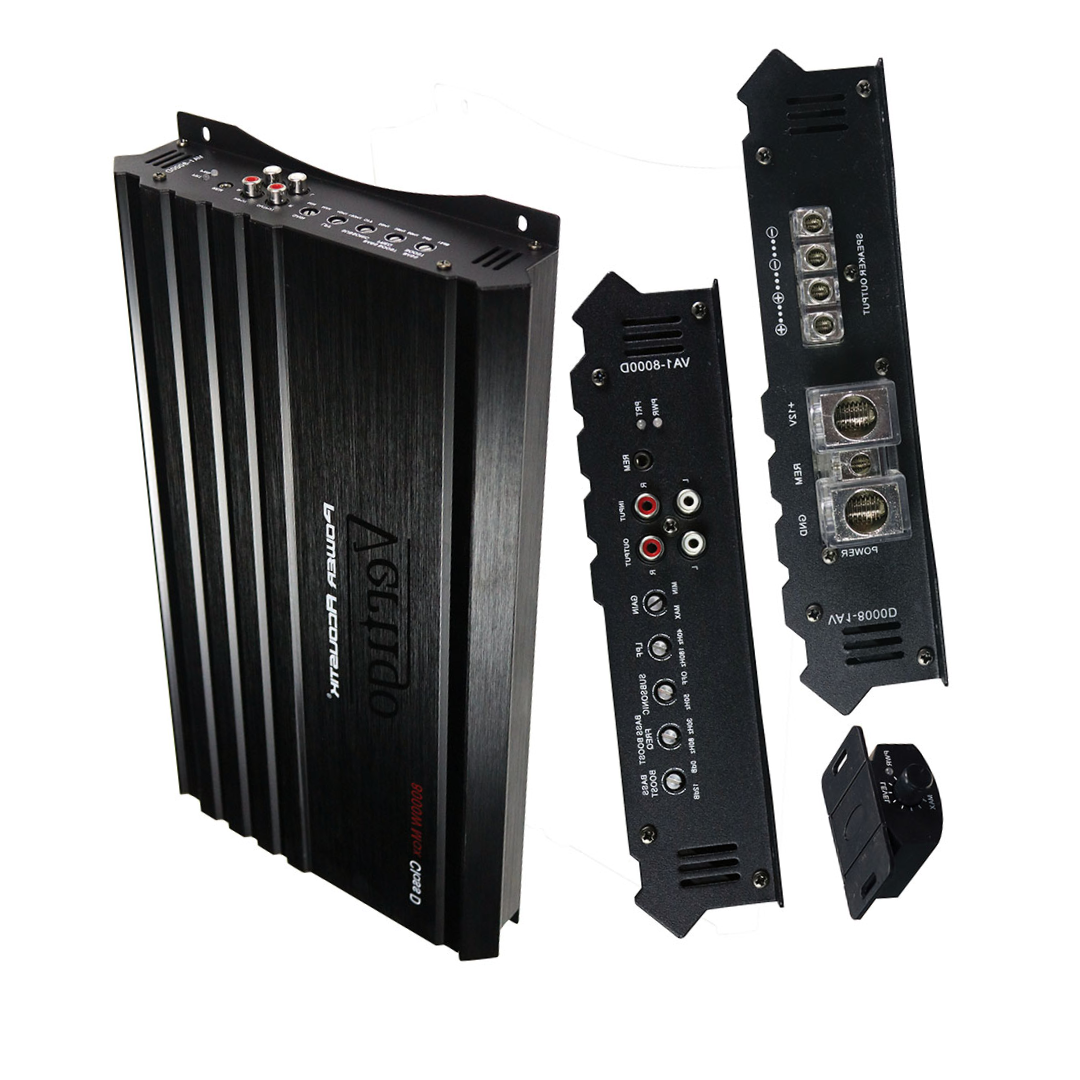 Power Acoustik VA1‑8000D 8,000 W Max Class D Monoblock Subwoofer Amplifier – Single Channel Bass Power Amp