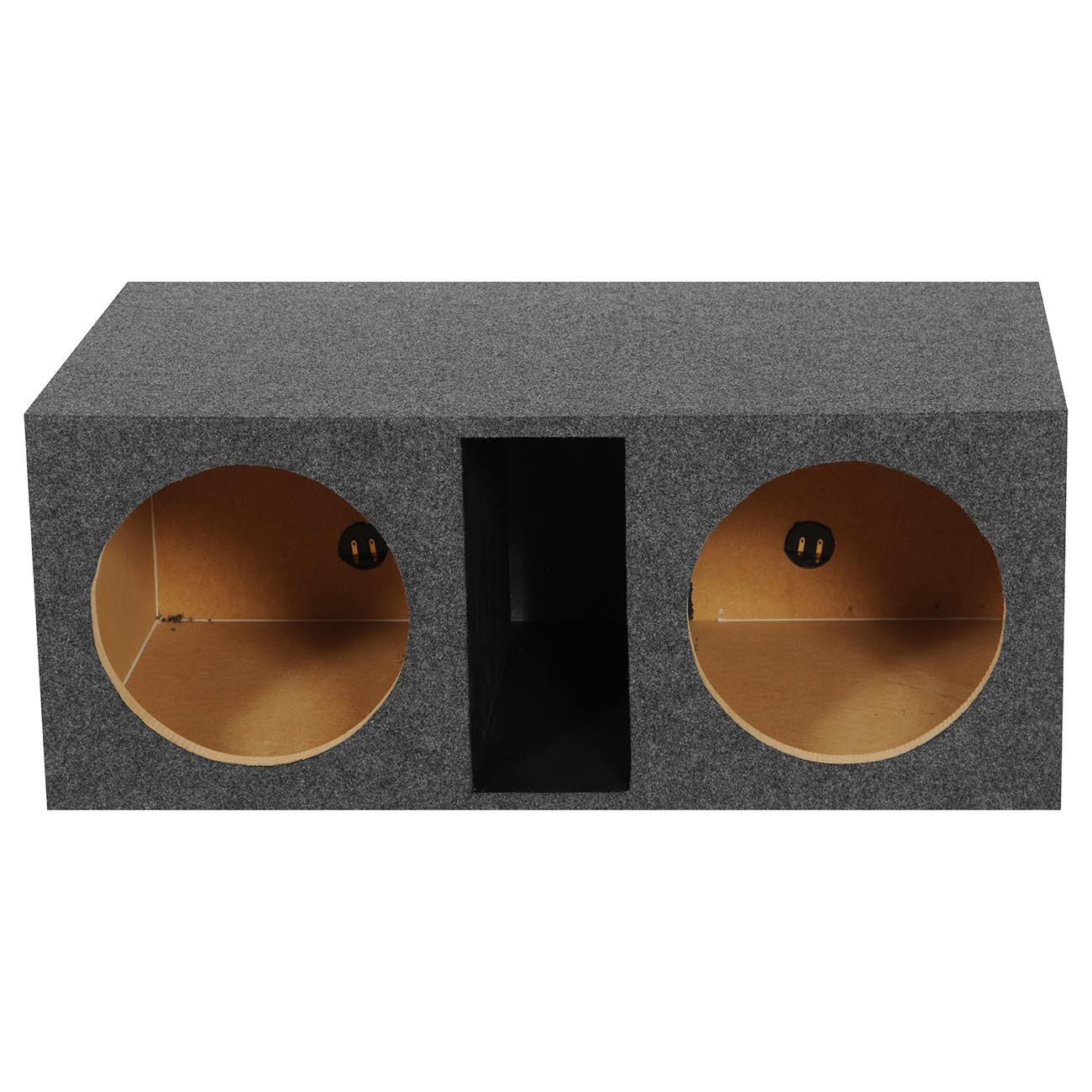 QPower QHD212VL Dual 12″ Large Slot-Ported Heavy-Duty Empty Woofer Box – 4.5 cu ft Dual Ported Subwoofer Enclosure