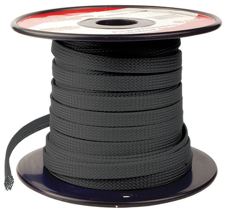 Audiopipe ISBR6M100BK Installation Solution Expandable Braided Sleeve Black 1/4