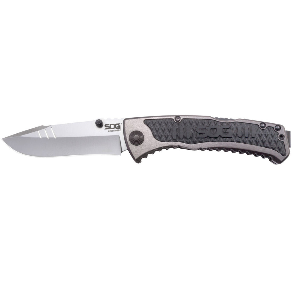 SOG Pocket Knife and Folding Knife - Sideswipe EDC Knife, Flip Knife with 3.4 Inch Assisted Opening Blade and Reversible Pocket Clip