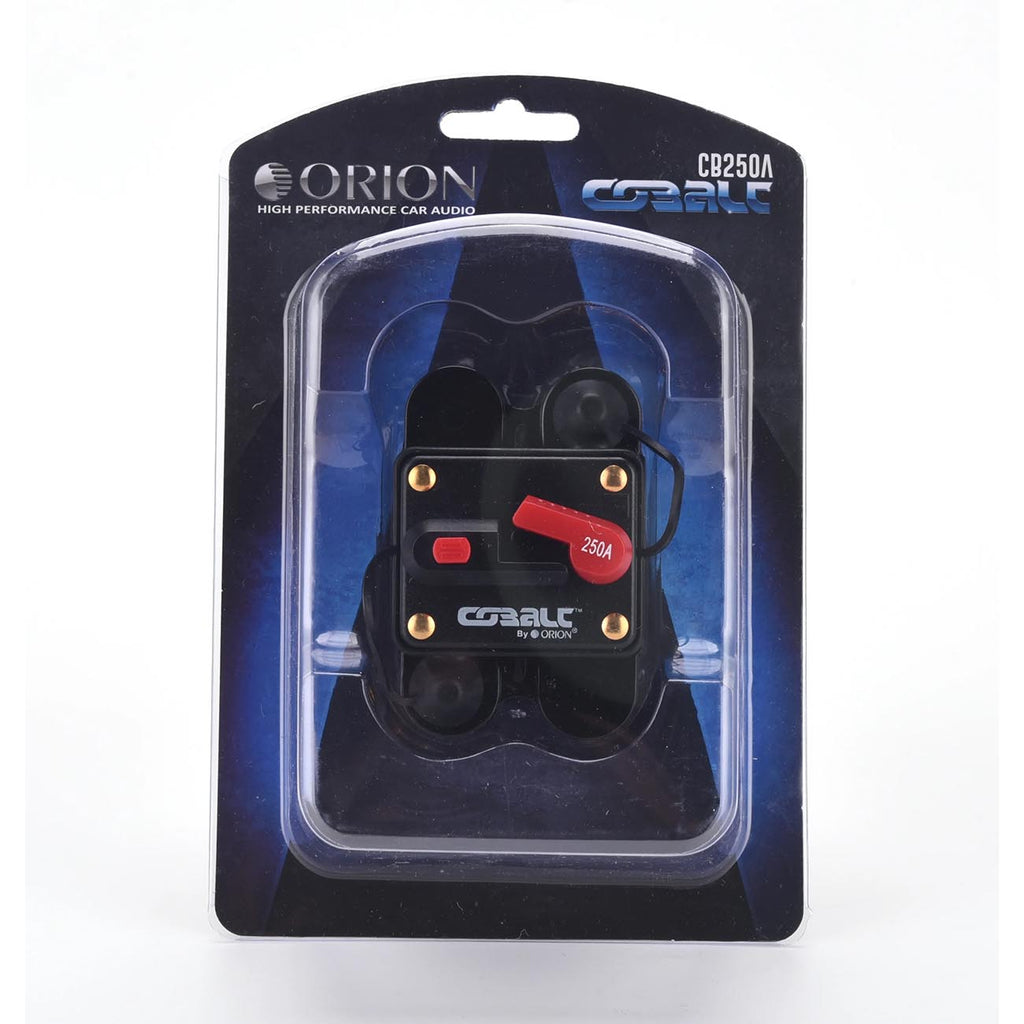 Orion Cobalt CB250A 250 Amp Circuit Breaker W/Manual Reset for Car, Marine, ATV, Trucks, RV, Motorcycle - Manual Power Protect for Audio Systems Fuse, Battery Thermal, 12V-24VDC (250A)