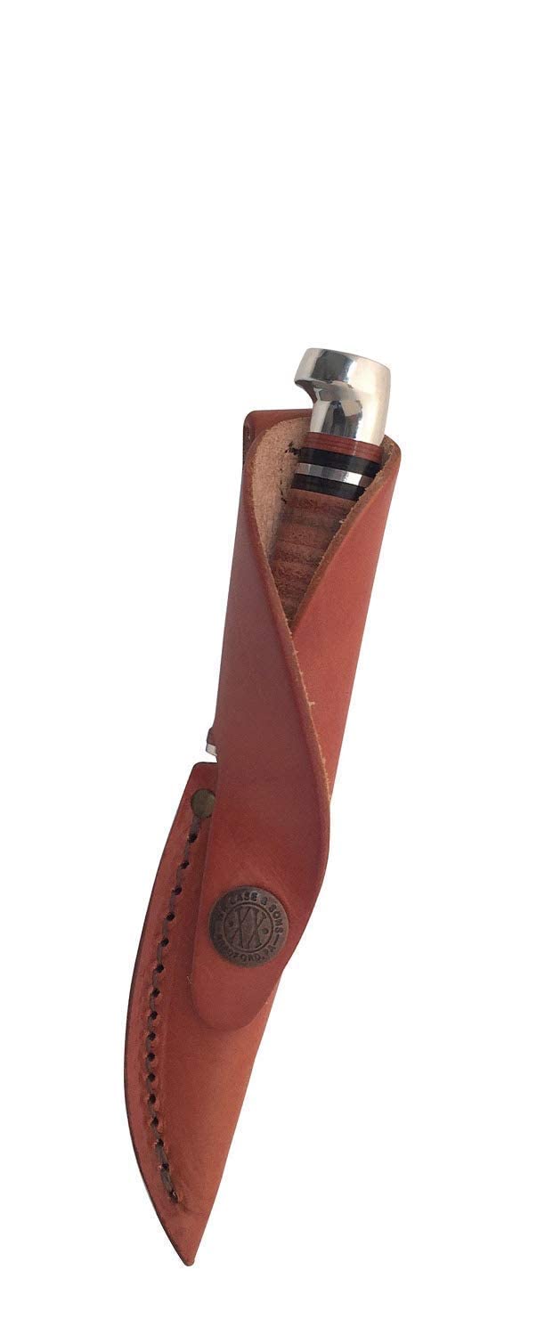 Case WR XX Pocket Knife Fixed Blade Polished Leather Item #379 - (M 3 Finn SS) - Length Closed: 6 1/2 Overall Inches