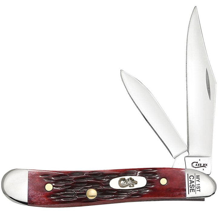 Case WR XX Pocket Knife My First Pocket Worn Old Red Bone Peanut Item #3693 - (6220 SS) - Length Closed: 2 7/8 Inches