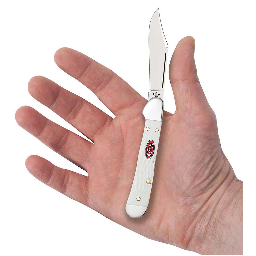 Case WR XX Pocket Knife Sparxx White Jigged Synthetic Mini Copperlock Item #60185 - (61749L SS) - Length Closed: 3 5/8 Inches