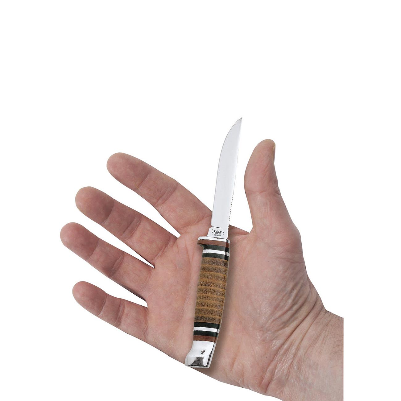 Case WR XX Pocket Knife Two Knife Set Twin Finn W/Leather Sheath Item #372 - (Twinfinn SS)
