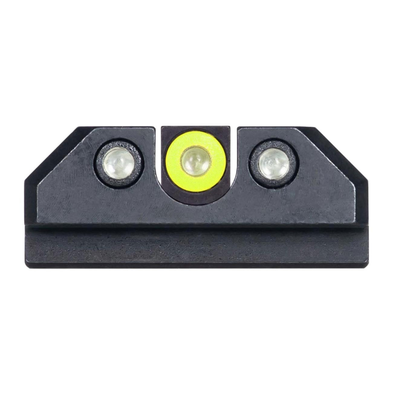 Night Fision Tritium Night Sight Set for CZ USA P-10 C/F - Yellow Front Ring, U Notch Black Rear Rings