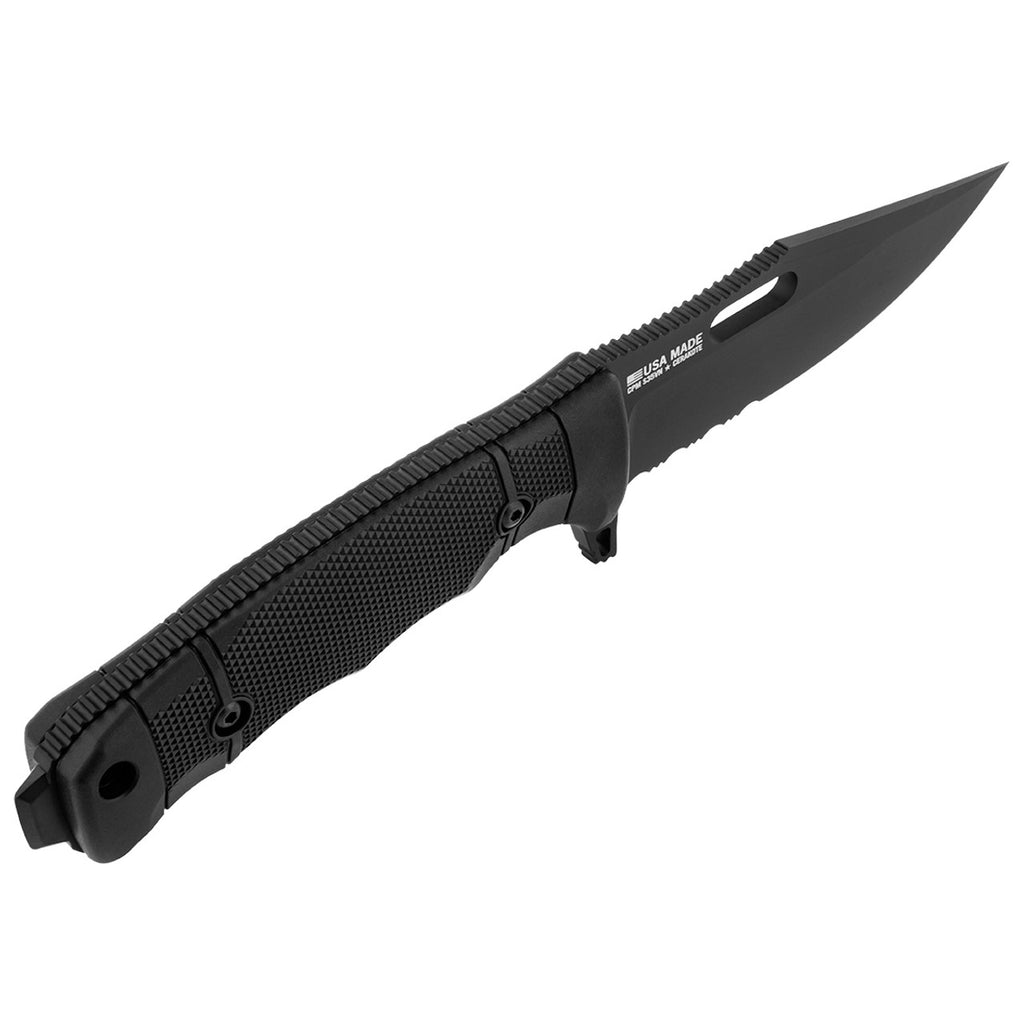 SOG Seal Fx Fixed Blade Partially Serrated ProfeSSIonal Tactical Knife S35Vn Steel Tough Glass-Reinforced Nylon Handle