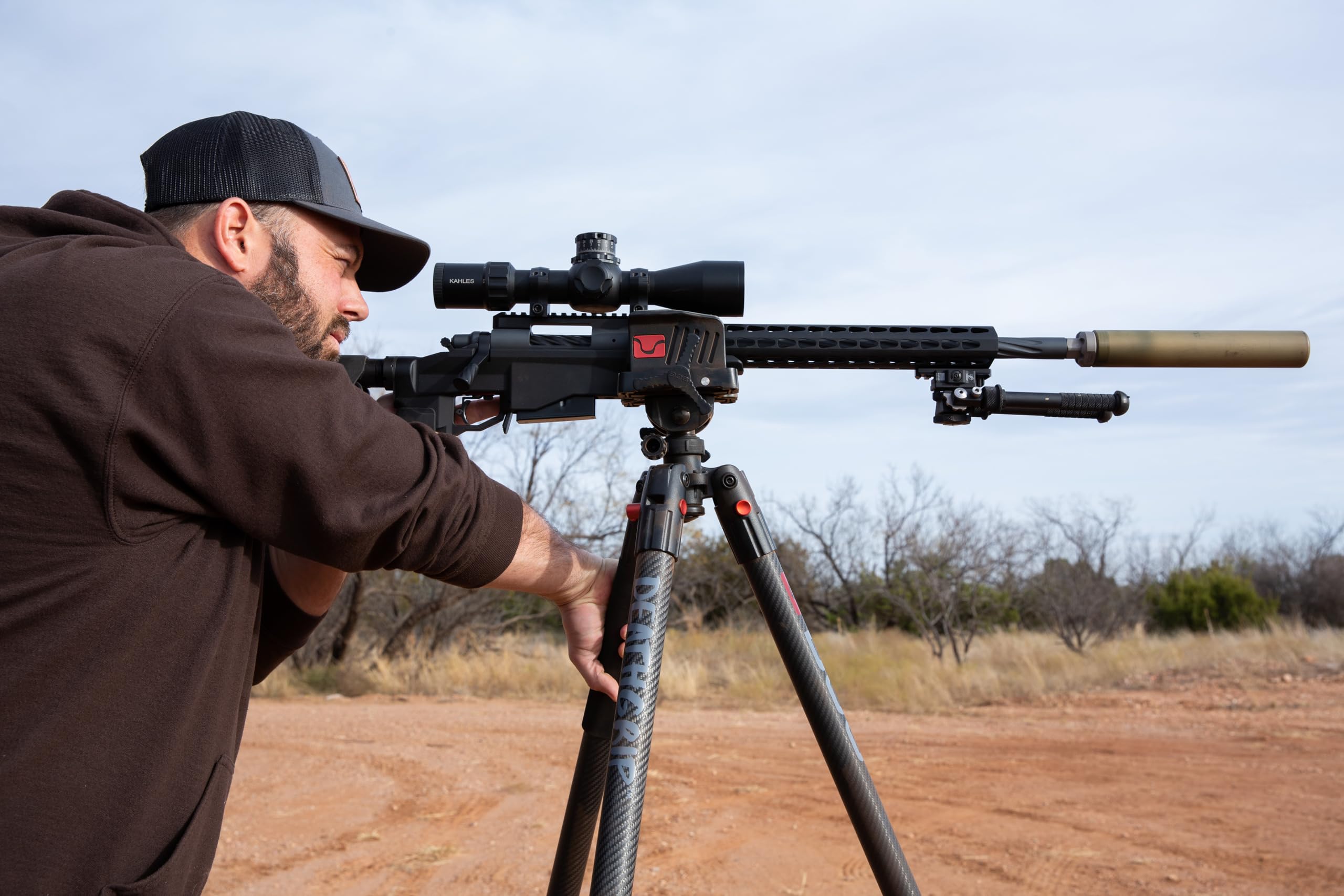 BOG DeathGrip Aluminum Tripod with Durable Aluminum Frame, Lightweight, Stable Design, Bubble Level, Adjustable Legs, Shooting Rest, and Hands-Free Operation for Hunting, Shooting, and Outdoors