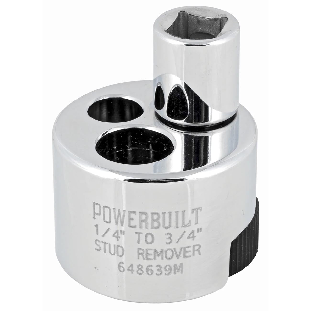 Powerbuilt Stud Extractor Tool, Remove 1/4" to 3/4" Nuts, Broken, or Seized Studs, Grip Damaged Bolts- 648639, Silver