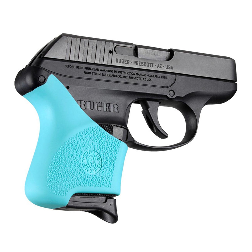 Hogue HandAll Beavertail Rubber Grip Sleeve for Ruger LCP .380, Aqua - 18104