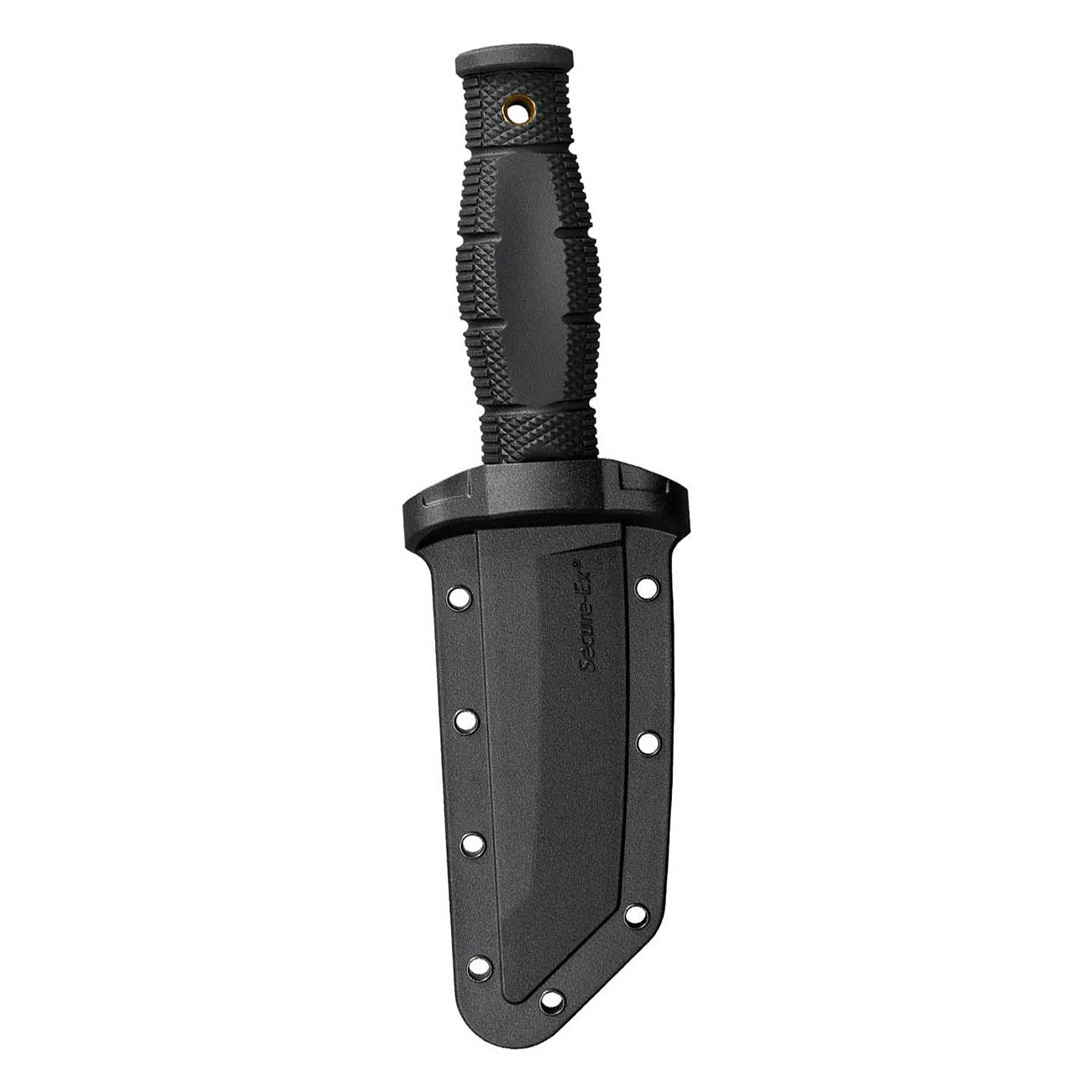 Cold Steel Mini Leatherneck Tanto Point Compact Lightweight 3.5" 8CR13MOV Steel Fixed Blade Outdoor Hunting Utility Knife, 3.25" Textured Ergonomic Kray-EX Handle, Secure-EX Sheath