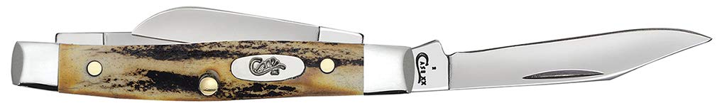 Case Knives 00178 Genuine Stag Small Stockman Folding Pocket Knife – 3-Blade Tru-Sharp Stainless Steel