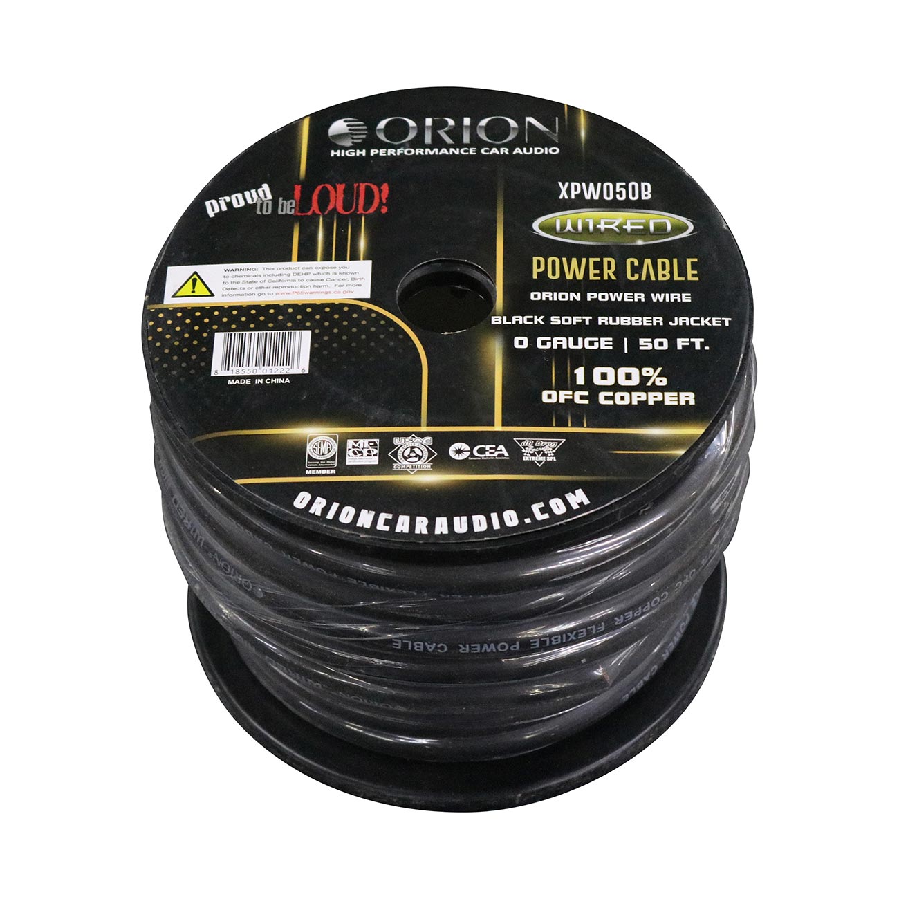 Orion XTR XPW050B 0 Gauge Wire Roll (50ft) OFC Pure Copper - High Powered Car Audio/Amplifier Power & Ground Cable, Battery Cable, Stereo, Welding Battery, RV Trailer Wiring