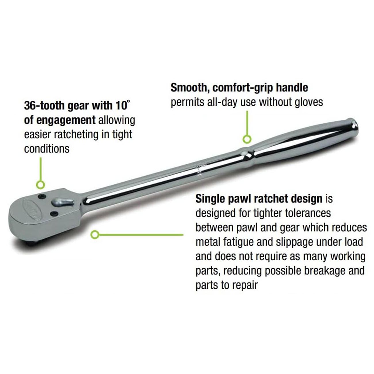 Williams JHWB52EHA 3/8″ Drive Sealed Narrow Head Ratchet – 36 Tooth Reversible Chrome Alloy Steel Socket Wrench