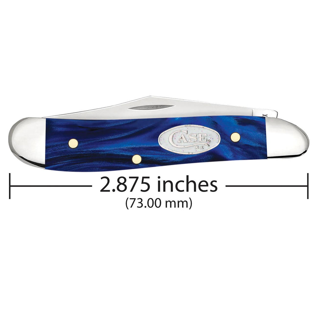 Case XX WR POCKET KNIFE PEANUT BLUE PEARL KIRINITE, ITEM 23446, LENGTH CLOSED 2 7/8 INCH (10220 SS)