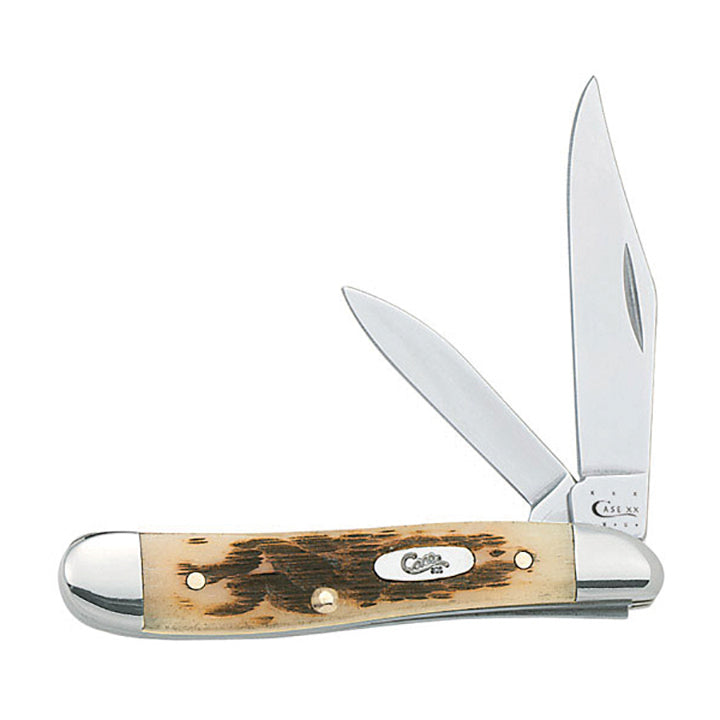 Case XX WR Pocket Knife Amber Bone Peanut Item #045 - (6220 SS) - Length Closed: 2 7/8 Inches