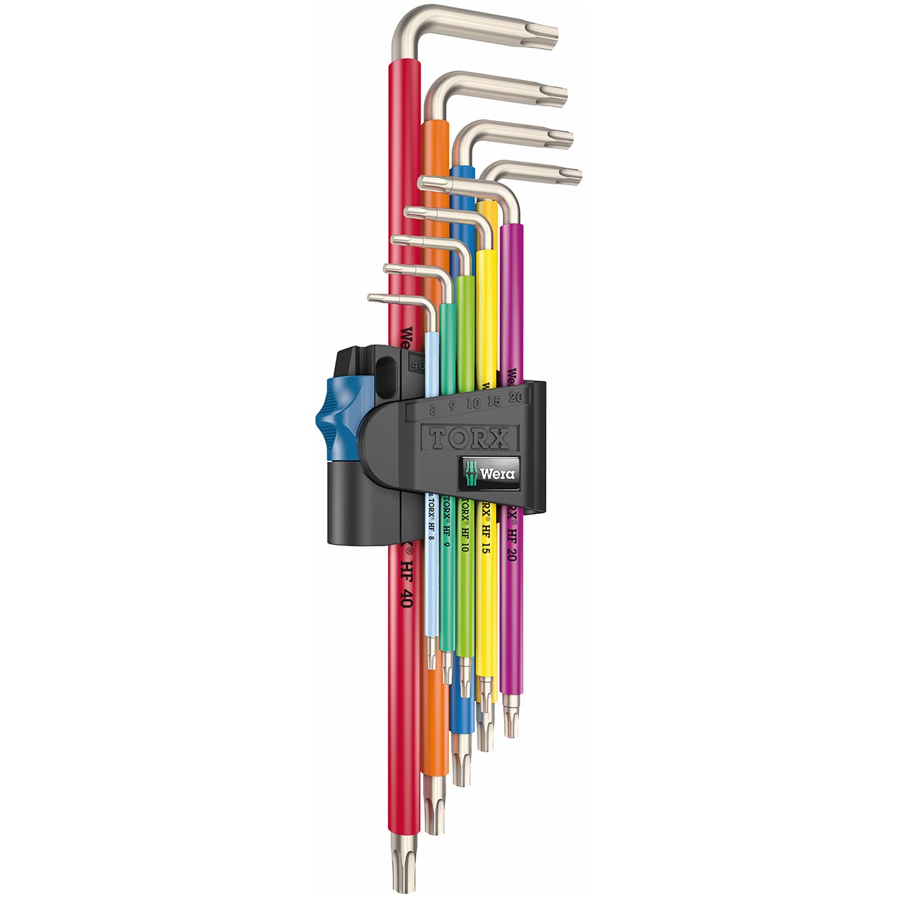 Wera Multicolor TORX L-Key Wrench Set with Holding Function (9-Piece)