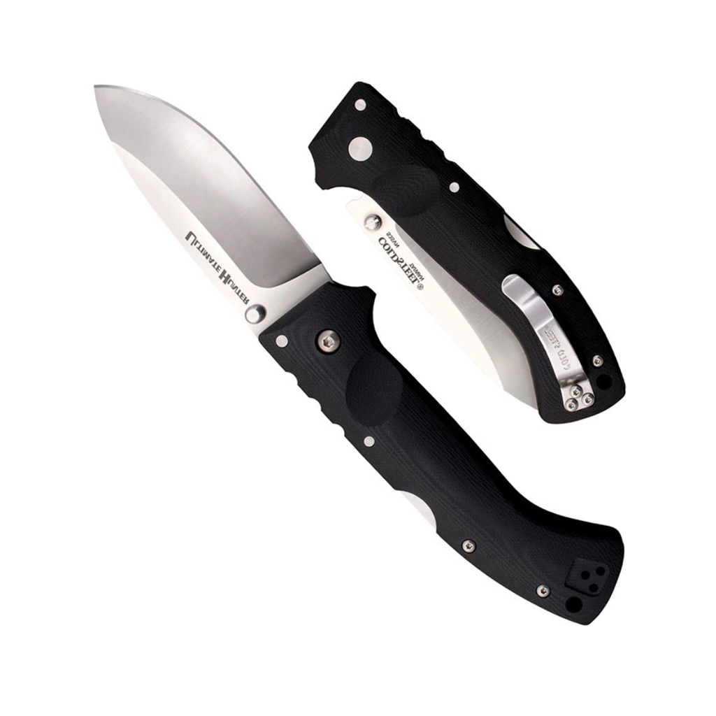 Cold Steel Ultimate Hunter 3.5" S35VN Razor-Sharp Blade 5" G-10 Easy-to-Grip Orange Handle Hunting Folding Knife with Tri-Ad Locking Mechanism
