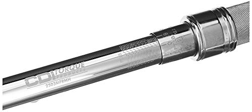CDI 1/2 Inch Drive Adjustable Click Torque Wrench, Range 30-250 Ft Lbs / 47-332 Nm (2503MFRMH)