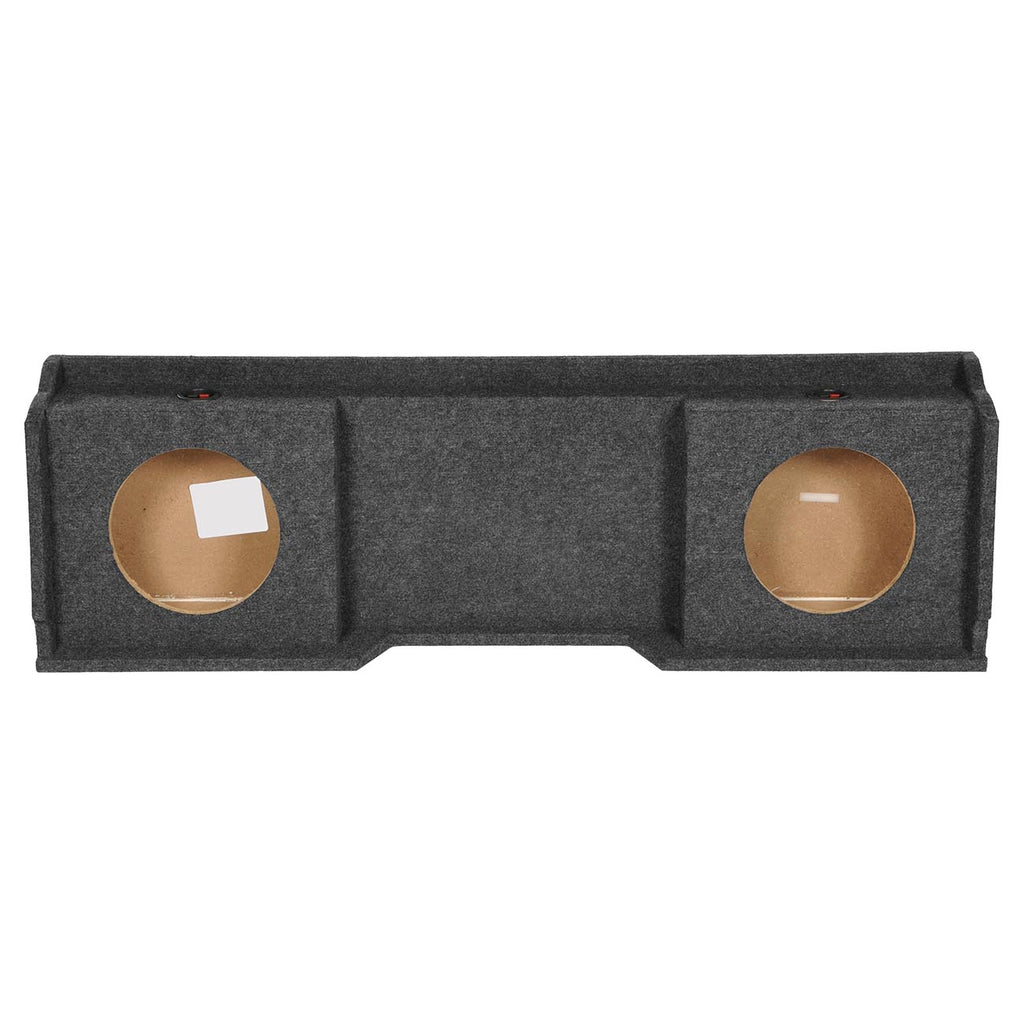QPower BQGMC12DF Dual 12″ Sealed Empty Woofer Enclosure – Under‑Seat Down‑Firing Sub Box for 1999–2006 GMC & Chevy Extended Cab Trucks