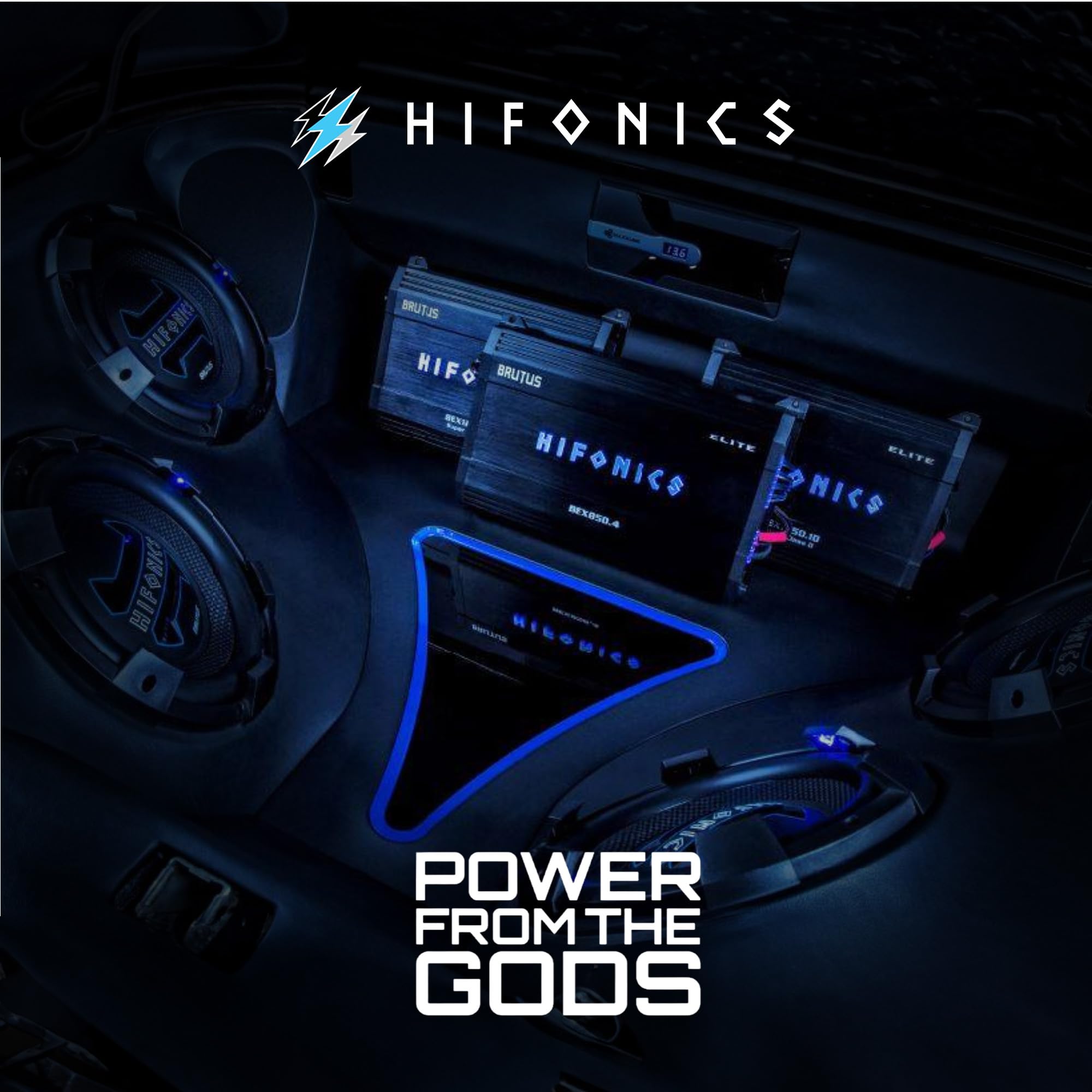 Hifonics Zeus ZS35CX 3.5 Inch 2 Way 125W Car Audio Coaxial Speakers with Mylar Dome Tweeter and Alpha Cellulose Poly Woofers, Pair