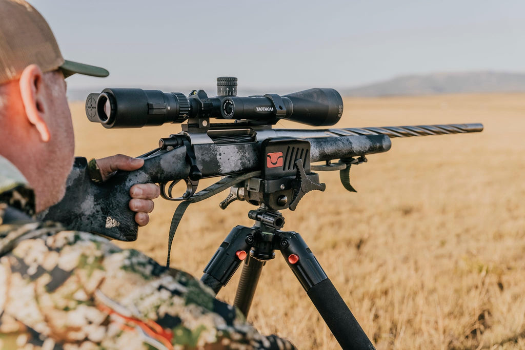BOG DeathGrip Aluminum Tripod with Durable Aluminum Frame, Lightweight, Stable Design, Bubble Level, Adjustable Legs, Shooting Rest, and Hands-Free Operation for Hunting, Shooting, and Outdoors