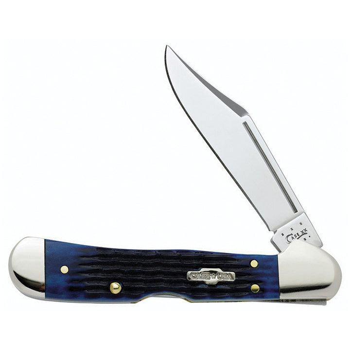 Case WR XX Pocket Knife Navy Blue Rogers Corn Cob Jigged Bone Mini Copperlock Item #2864 - (61749L SS) - Length Closed: 3 5/8 Inches