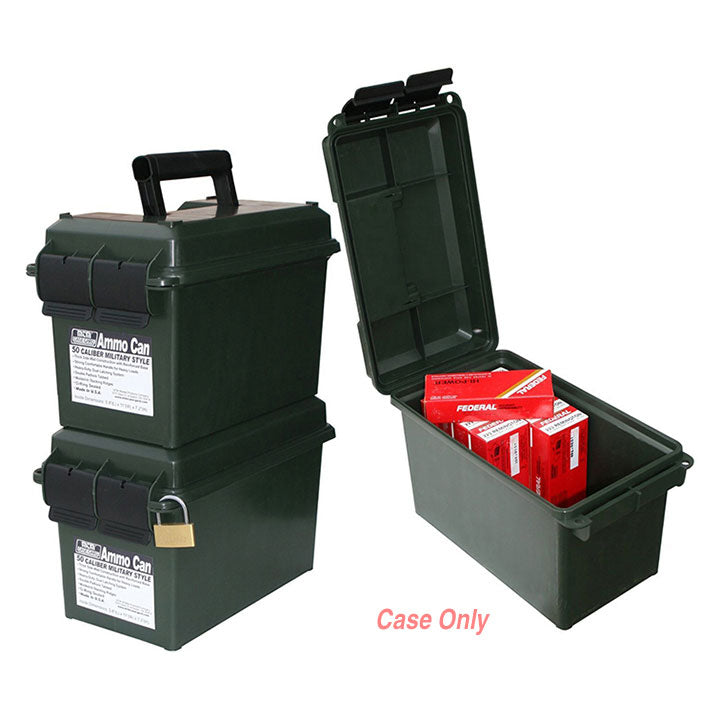 MTM AC50C-11 Ammo Can | 50-Caliber | Heavy-duty dual latching system | Rugged polypropylene plastic| O-ring seal system, water resistant| Bulk Ammo Storage | Forest Green