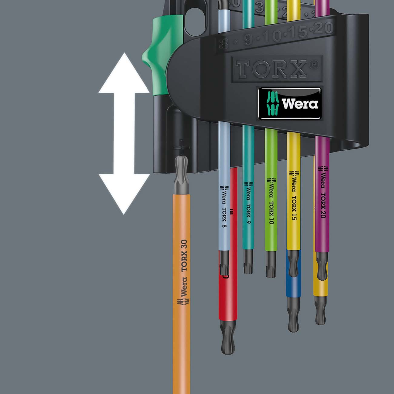 Wera Tools 05073599001 967 SPKL/9 TX BO SB L-Key Set Tamper-Proof TORX Screws, One Size, Multi