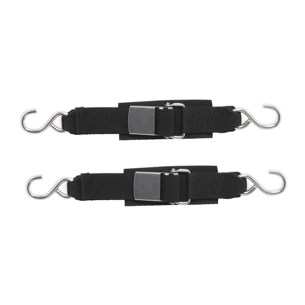BoatBuckle F12066 Stainless Steel Kwik Lok Transom Tie-Downs – Pair, Boat Trailer Straps
