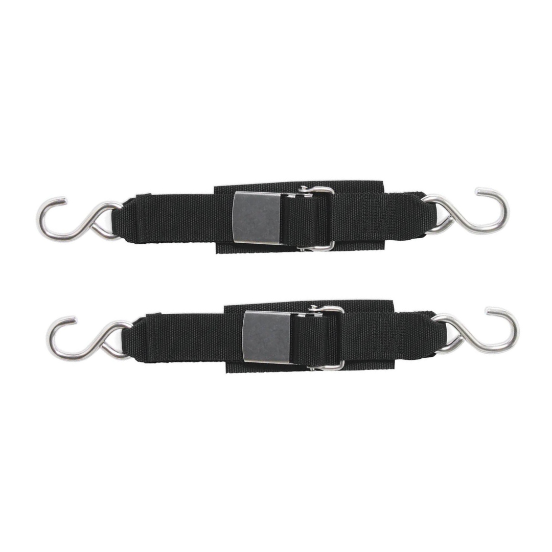 BoatBuckle F12066 Stainless Steel Kwik Lok Transom Tie-Downs – Pair, Boat Trailer Straps