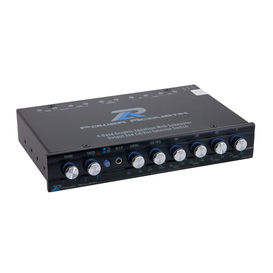 POWER ACOUSTIK PA 4 Band EQ 7 Volt Blue Illumination