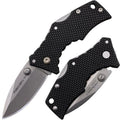 Cold Steel Micro Recon 1 2" 4034SS Spear Point Blade 2.375" Griv-Ex Handle Folding Knife w/Tri-Ad Lock, Ambidextrous Pocket/Belt Clip
